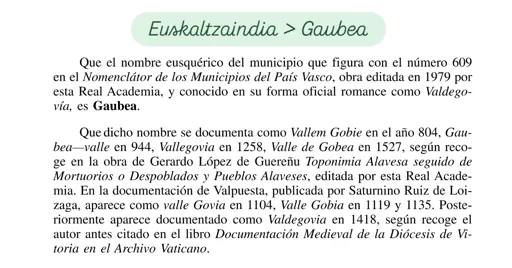 De Gaubea a Valdegovía